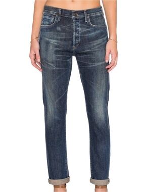 Citizens of Humanity Corey Slouchy Slim Jeans Sz 28 Medium-Dark Wash